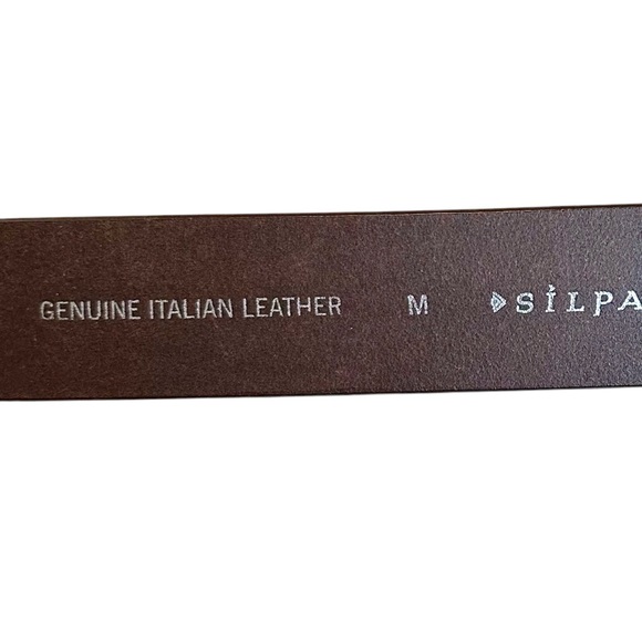Silpada Designs Brown Western Italian Leather Belt Size M - Picture 7 of 8